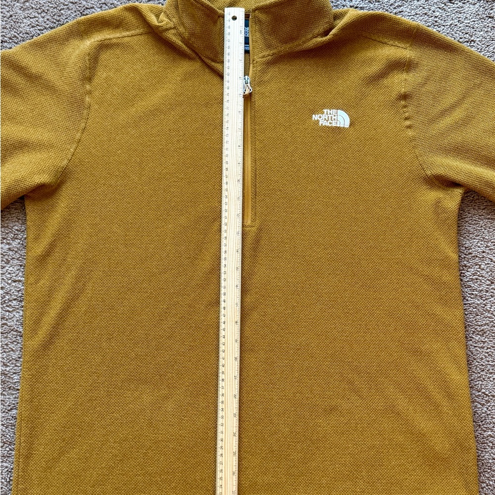 The North Face Mustard Yellow Zip Up Sweater - Picture 3 of 6